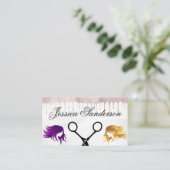 はさみ |カラー染料 |女性の髪 名刺 (スタンド正面)