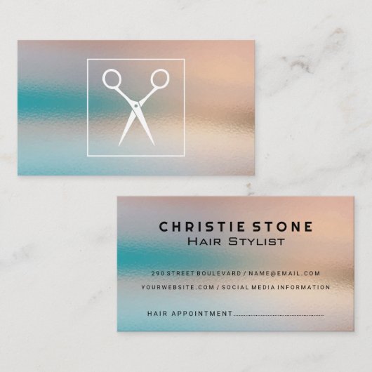 はさみ |グラステクスチャの背景 予約カード