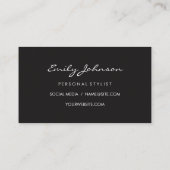 はさみ |グレーのテクスチャの背景 名刺 (裏面)