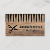 はさみ | コーム | ウッド 名刺 (正面)