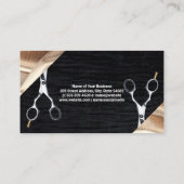 はさみ |ゴールド・フォイル・リボン |幾何学的パターン 名刺 (裏面)