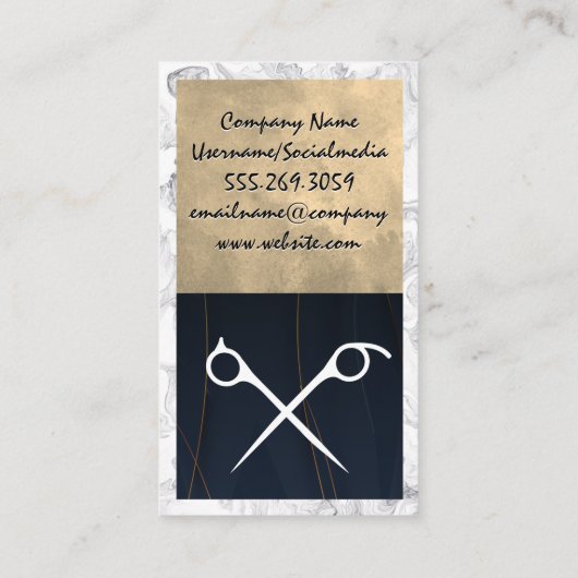 はさみ |サロン 名刺 (裏面)