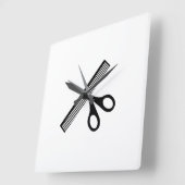 はさみ スクエア壁時計 (傾斜)