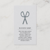 はさみ/ストライプ（灰色） 名刺 (裏面)