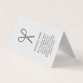 はさみ/ストライプ(灰色) 名刺 (裏面)