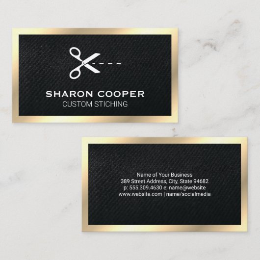 はさみ | テーラー 名刺 (正面/裏面)