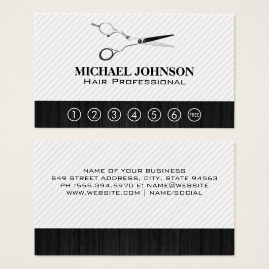 はさみ |パンチカード (正面&裏面)