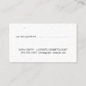 はさみ |ブラシ金ゴールド |花 |ヘアロゴ 予約カード (裏面)