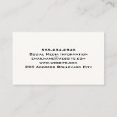 はさみ |ブラックレザー 名刺 (裏面)