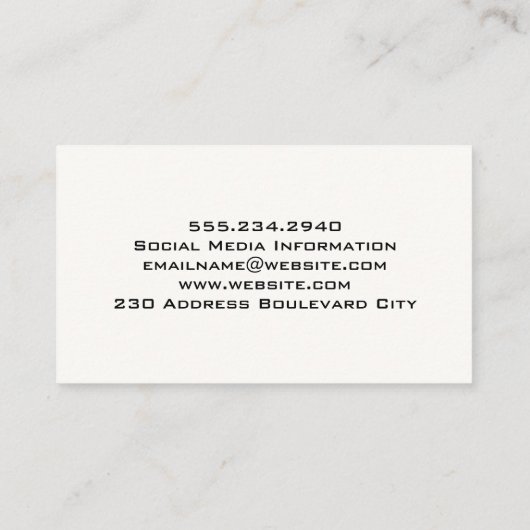 はさみ |ブラックレザー 名刺 (裏面)