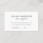 はさみ | ヘアピン | モダン美容師 予約カード (裏面)