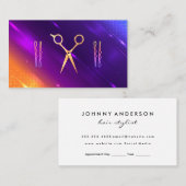 はさみ | ヘアピン | モダン美容師 予約カード (正面/裏面)