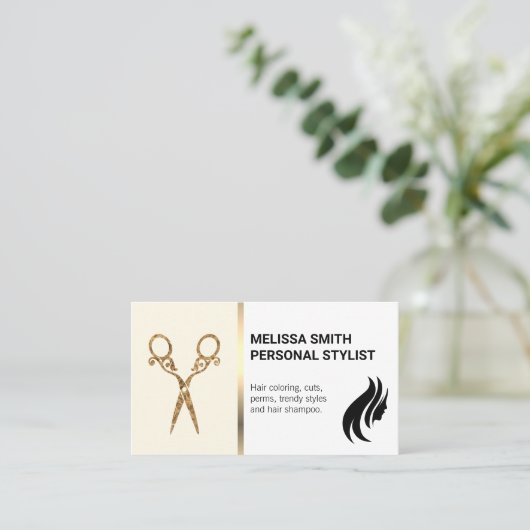 はさみ | ヘアロゴ 名刺 (スタンド正面)