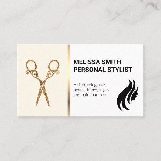 はさみ | ヘアロゴ 名刺 (正面)