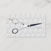 はさみ |ヘア美しいロゴパターン 名刺 (正面)