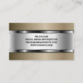 はさみ | メタリック背景 名刺 (裏面)