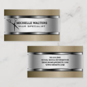 はさみ | メタリック背景 名刺 (正面/裏面)