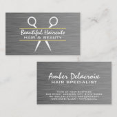 はさみ |メタルテクスチャ 名刺 (正面/裏面)