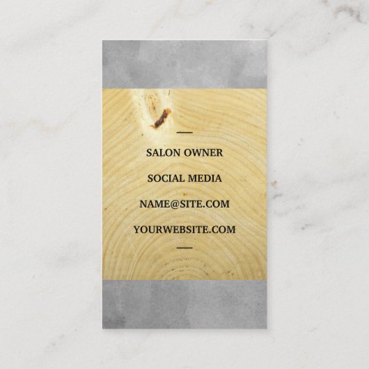 はさみ |木材と水の色 名刺 (裏面)