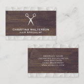 はさみ |木材 |ジオメトモダンリ 名刺 (正面/裏面)