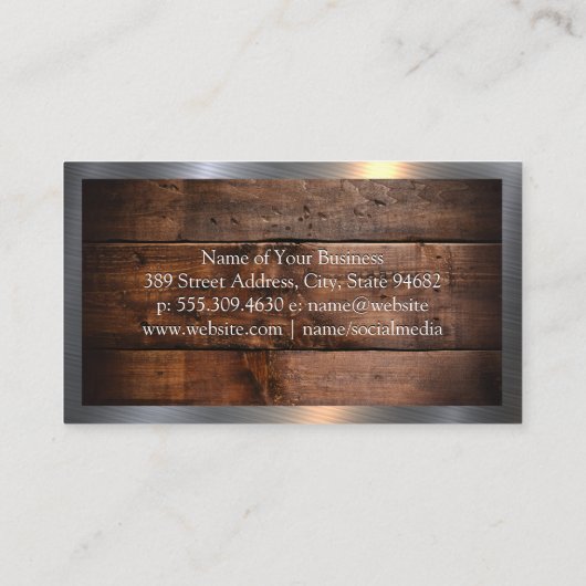 はさみ | 木枠と金属枠 名刺 (裏面)