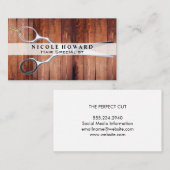 はさみ |木製ボード 名刺 (正面/裏面)