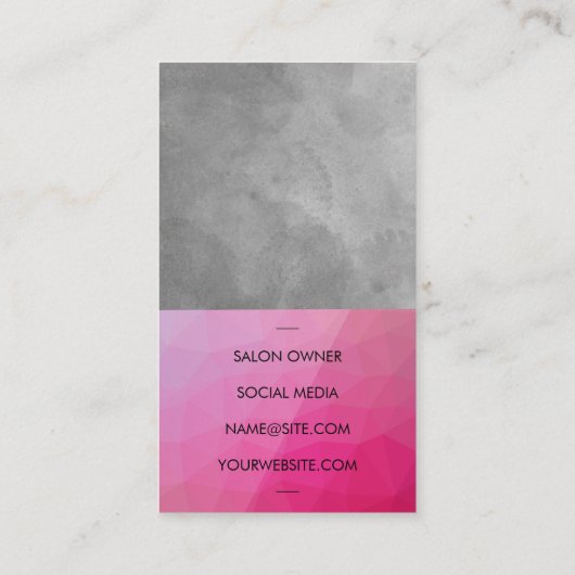 はさみ |水彩幾何学模様 名刺 (裏面)