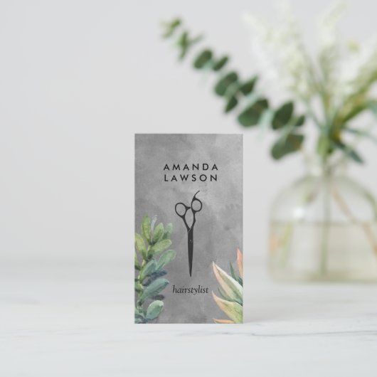 はさみ |水彩 |名刺（吸肉） 名刺 (スタンド正面)