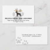 はさみ | 犬トリマー名刺 名刺 (正面/裏面)