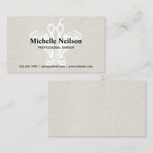 はさみ | 理容師バリカン 名刺 (正面/裏面)