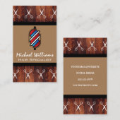 はさみ | 理容師極 | ウッド 名刺 (正面/裏面)