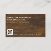 はさみ | 理容師極 | ウッド | QRコード 予約カード (裏面)