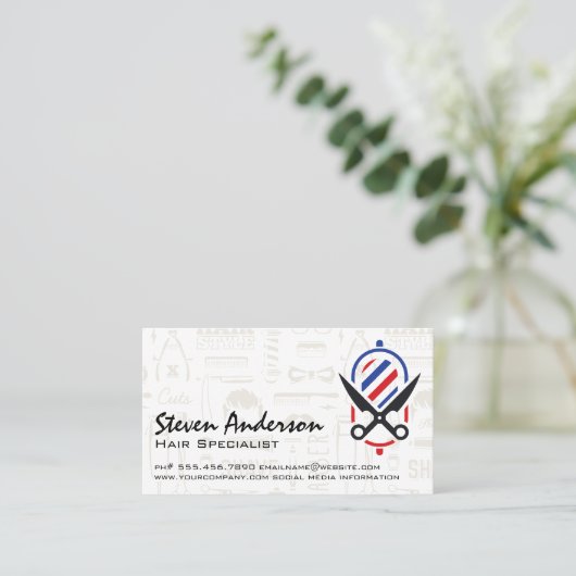 はさみ |理容師極 名刺 (スタンド正面)