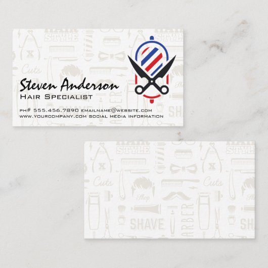 はさみ |理容師極 名刺 (正面/裏面)