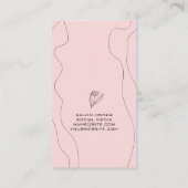 はさみ |線スタイリッシュと花 名刺 (裏面)