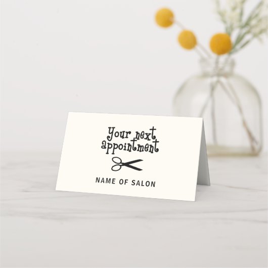 はさみ-美容師のアポイントメントカード 予約カード (正面)