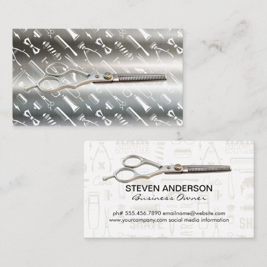 はさみ |美容師 名刺 (正面/裏面)