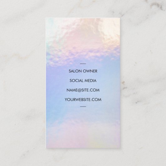 はさみ | 虹色きらめく | 美容師 名刺 (裏面)