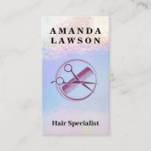 はさみ | 虹色きらめく | 美容師 名刺 (正面)