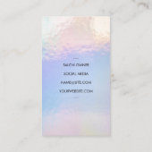 はさみ |虹色のホイルの輝きの背景 名刺 (裏面)