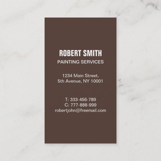 はしごのサー絵画ビス名刺の画家 名刺 (裏面)