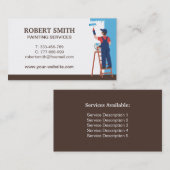 はしごの名刺絵画を描く画家 名刺 (正面/裏面)