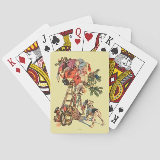 はしごをサンタアップ トランプ (裏面)