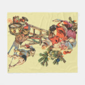 はしごをサンタアップ フリースブランケット (正面(横))