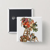 はしごをサンタアップ 缶バッジ (正面&裏面)