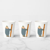 はしごを持っている人 紙コップ