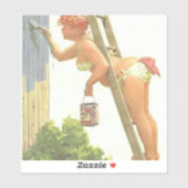 はしご上のヒルダ曲線ビキニ大デカールシール シール (シート)