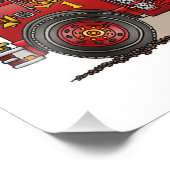 はしご消防車 フォトプリント            (角)