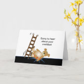 はしご熊の転倒 カード (黄色い花)