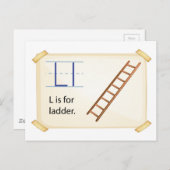 はしご用の手紙L ポストカード (正面/裏面)